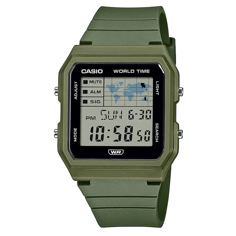 Main Image 1 of Casio LF-30W Digital Green Square Dial & Strap Watch