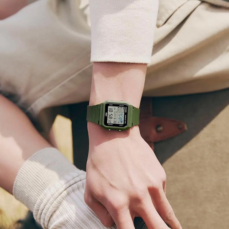 Main Image 2 of Casio LF-30W Digital Green Square Dial & Strap Watch