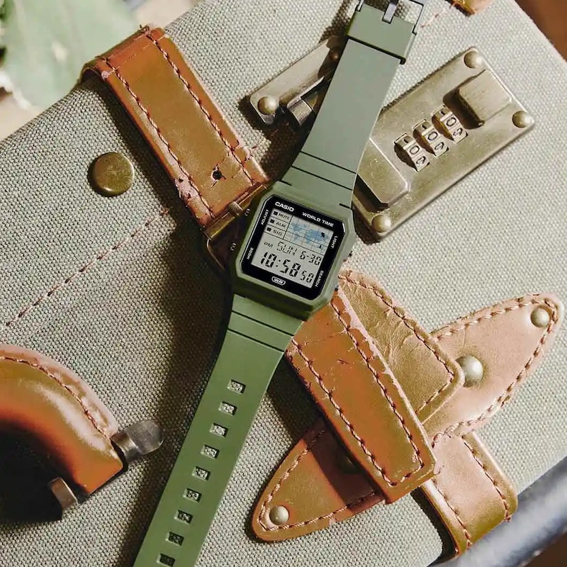 Main Image 3 of Casio LF-30W Digital Green Square Dial & Strap Watch