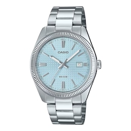 Casio MTP-1302PE-2AVEF Classic Analogue Blue Dial Silver-Tone Bracelet Watch