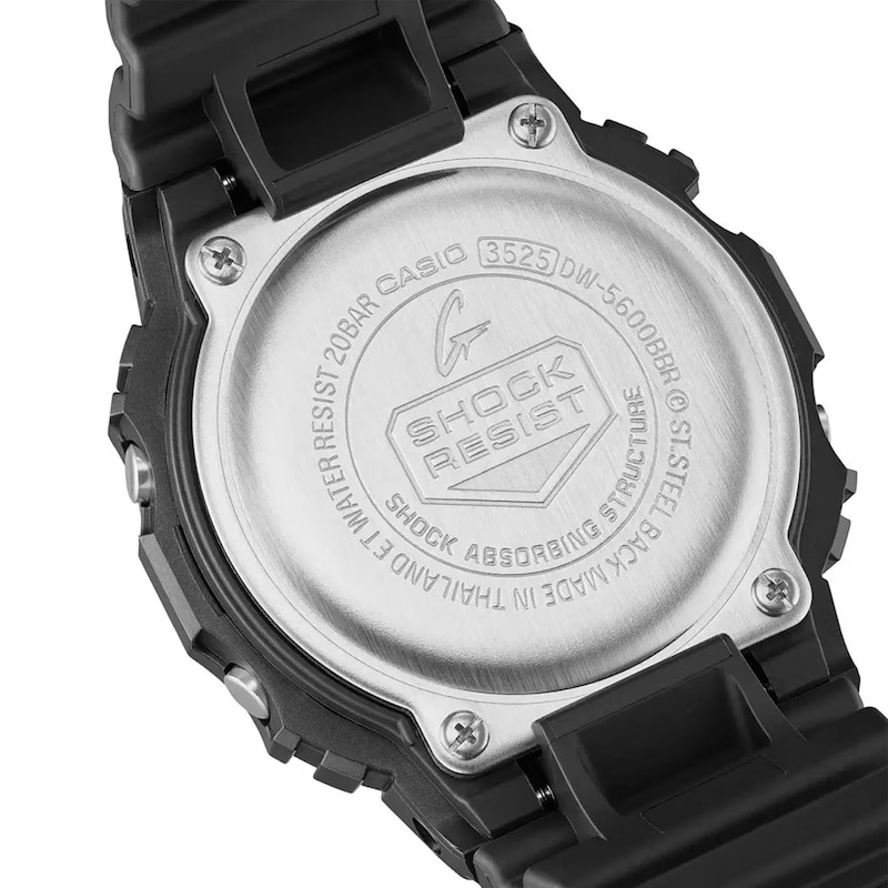 Main Image 3 of G-Shock DW-5600BBR-1ER Origin 5600 Series Red Display Black Strap Watch