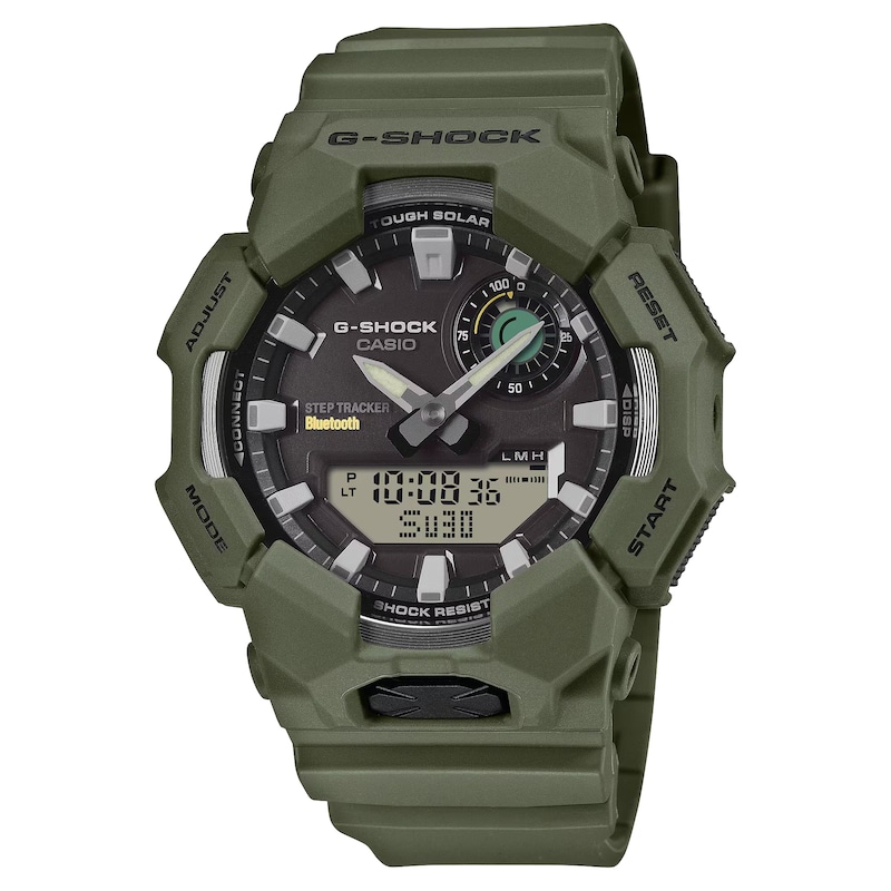 Main Image 1 of G-Shock GA-B010-3AER Analog Digital Series Black Dial Solar Bluetooth Green Resin Strap Watch