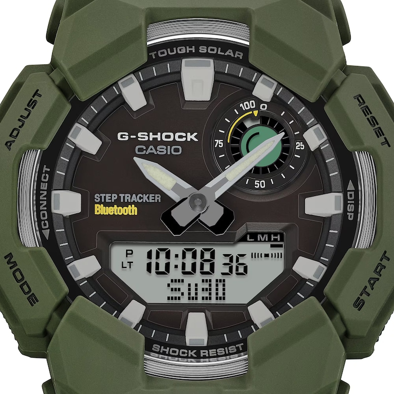 Main Image 3 of G-Shock GA-B010-3AER Analog Digital Series Black Dial Solar Bluetooth Green Resin Strap Watch