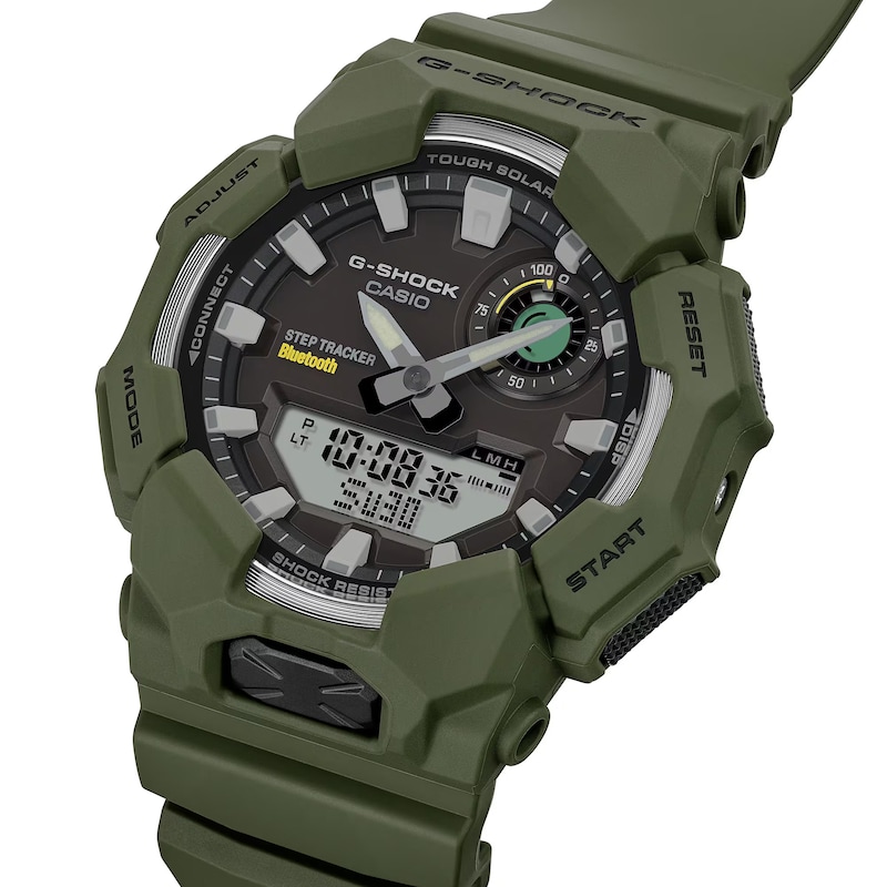 Main Image 4 of G-Shock GA-B010-3AER Analog Digital Series Black Dial Solar Bluetooth Green Resin Strap Watch