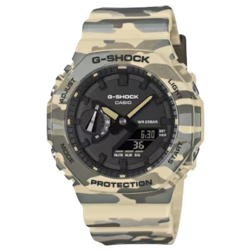 Main Image 1 of G-Shock GA-2100CM-5AER Men's Black Dial Desert Camo Resin Strap Watch