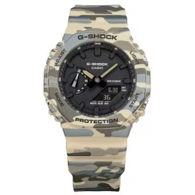 Main Image 2 of G-Shock GA-2100CM-5AER Men's Black Dial Desert Camo Resin Strap Watch