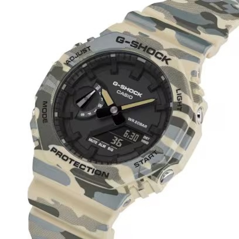 Main Image 3 of G-Shock GA-2100CM-5AER Men's Black Dial Desert Camo Resin Strap Watch