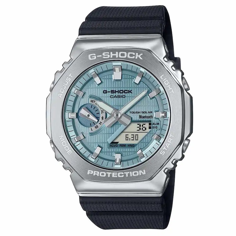 Main Image 1 of G-Shock GBM-2100A-1A2ER G-Steel 2100 Series Blue Octagonal Dial Black Strap Bluetooth Solar Watch