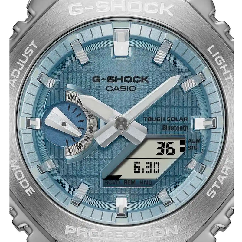 Main Image 2 of G-Shock GBM-2100A-1A2ER G-Steel 2100 Series Blue Octagonal Dial Black Strap Bluetooth Solar Watch