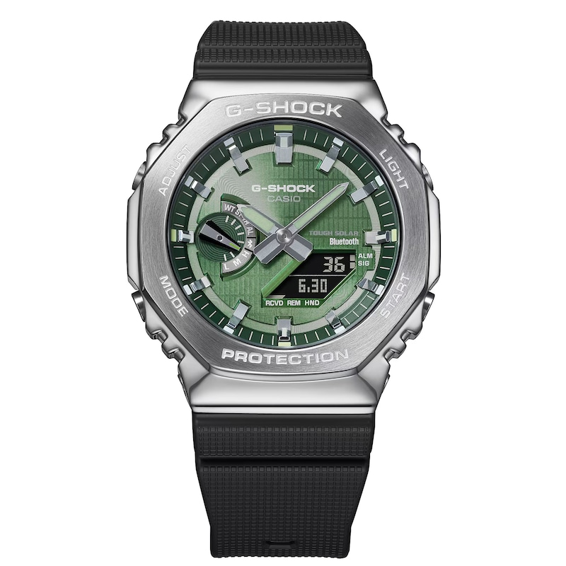 Main Image 3 of G-Shock GBM-2100A-1A3ER G-Steel 2100 Series Green Octagonal Dial Black Strap Bluetooth Solar Watch