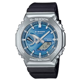 G-Shock GBM-2100A-2BER G-Steel 2100 Series Blue Octagonal Dial Black Strap Bluetooth Solar Watch