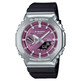 G-Shock GBM-2100A-4BER G-Steel 2100 Series Pink Octagonal Dial Black Strap Bluetooth Solar Watch