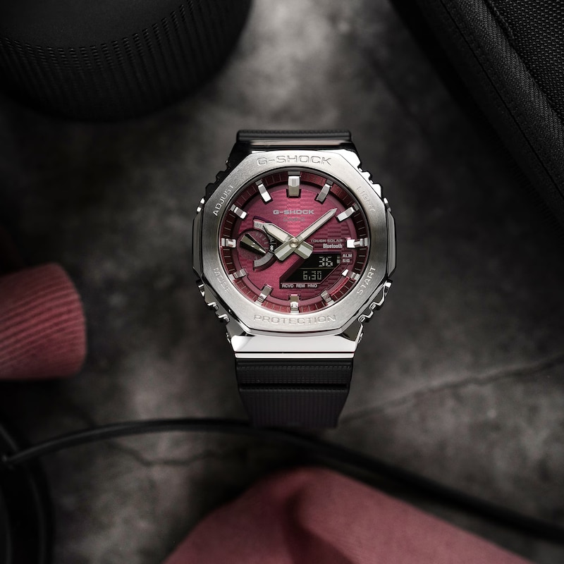 Main Image 3 of G-Shock GBM-2100A-4BER G-Steel 2100 Series Pink Octagonal Dial Black Strap Bluetooth Solar Watch