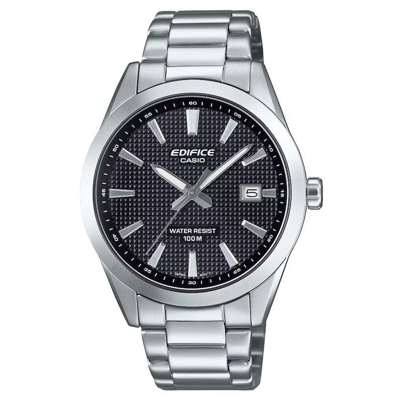 Main Image 1 of Casio EFV-160D-1AVEF Edifice Analogue Black Dial Silver-Tone Bracelet Watch