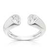 Thumbnail Image 1 of Sterling Silver Cubic Zirconia Double Heart Open Ring