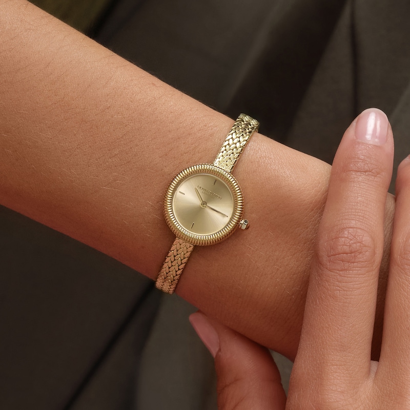 Main Image 3 of Olivia Burton Finery Gold Yellow Gold IP Dial & Stainless Steel Bracelet Watch