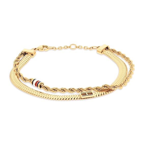 Tommy Hilfiger Women's Gold-Plated Layered Bracelet