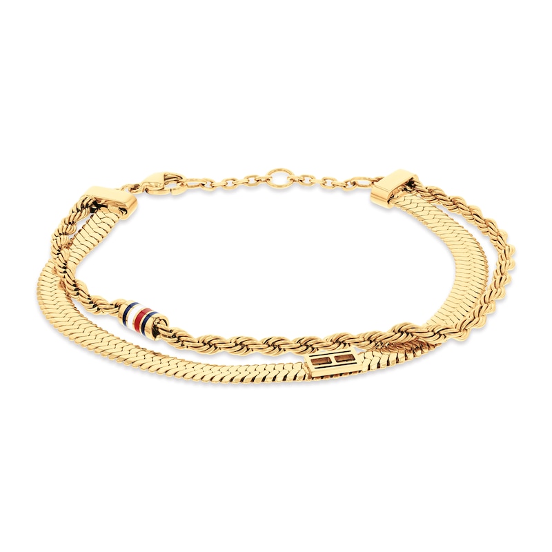 Main Image 1 of Tommy Hilfiger Women's Gold-Plated Layered Bracelet