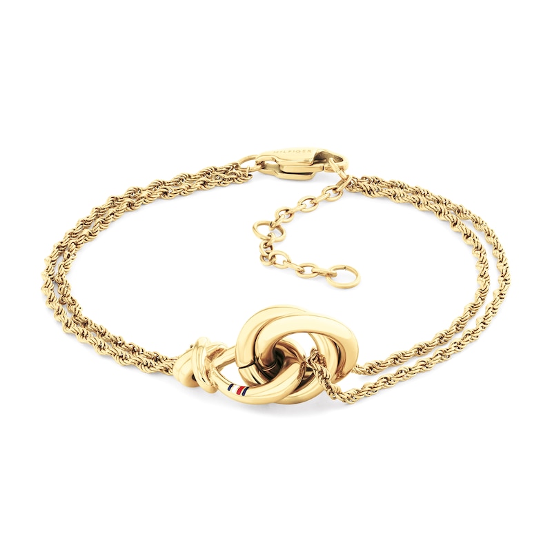 Main Image 1 of Tommy Hilfiger Women's Gold-Plated Nautical Knot Bracelet