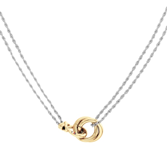 Tommy Hilfiger Womens Two Toned Gold-Plated and Stainless St