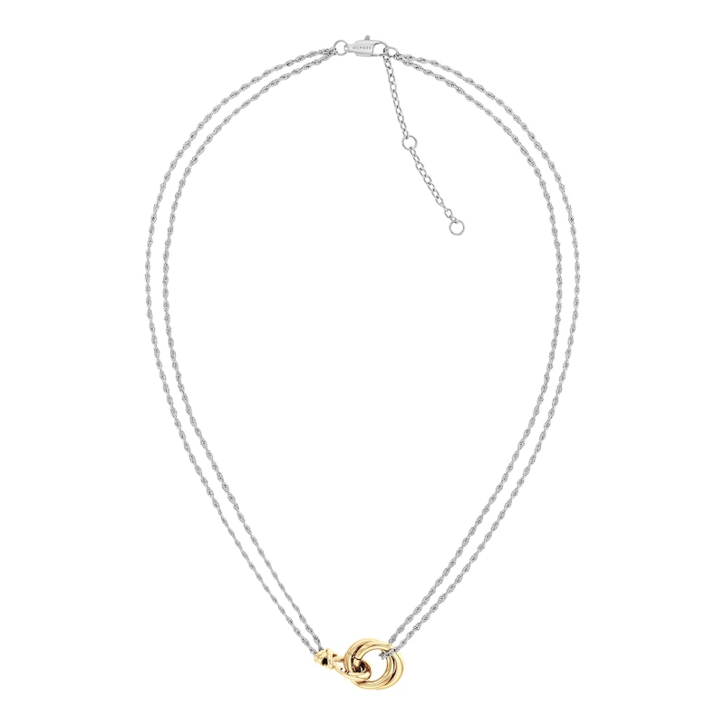 Main Image 2 of Tommy Hilfiger Women's Two Toned Gold-Plated and Stainless Steel Nautical Knot Necklace