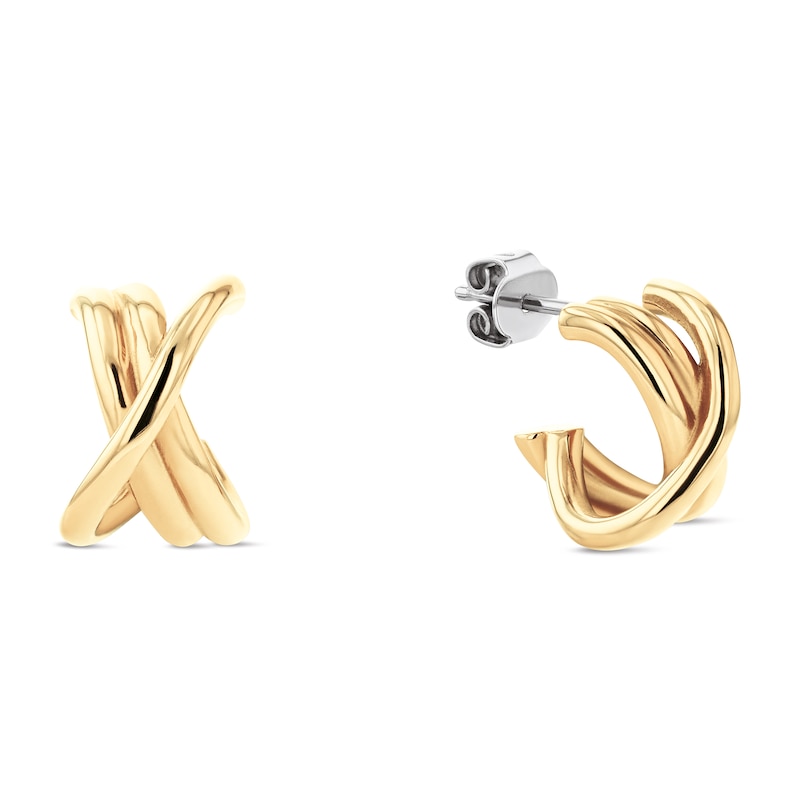 Main Image 1 of Tommy Hilfiger Women's Gold-Plated Nautical Knot Earrings