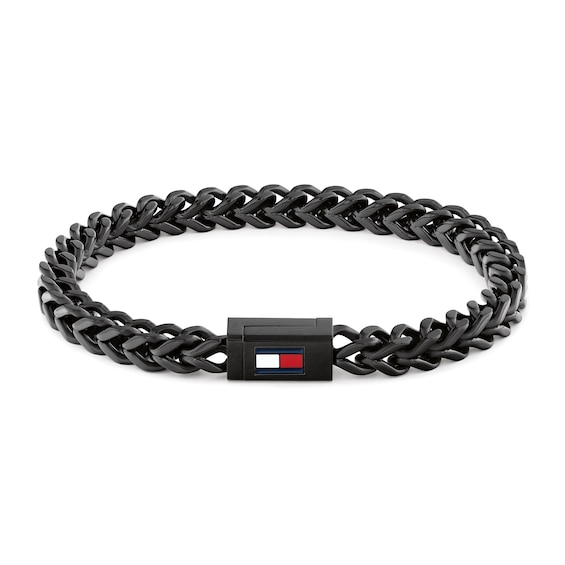 Tommy Hilfiger Men’s Black IP Chain Bracelet