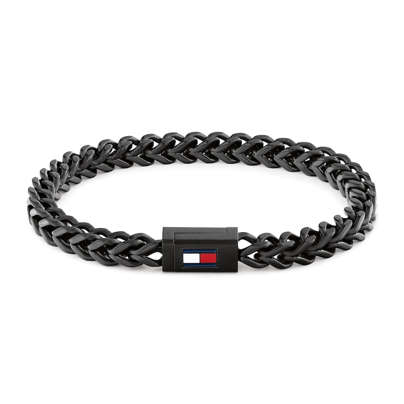 Main Image 1 of Tommy Hilfiger Men’s Black IP Chain Bracelet