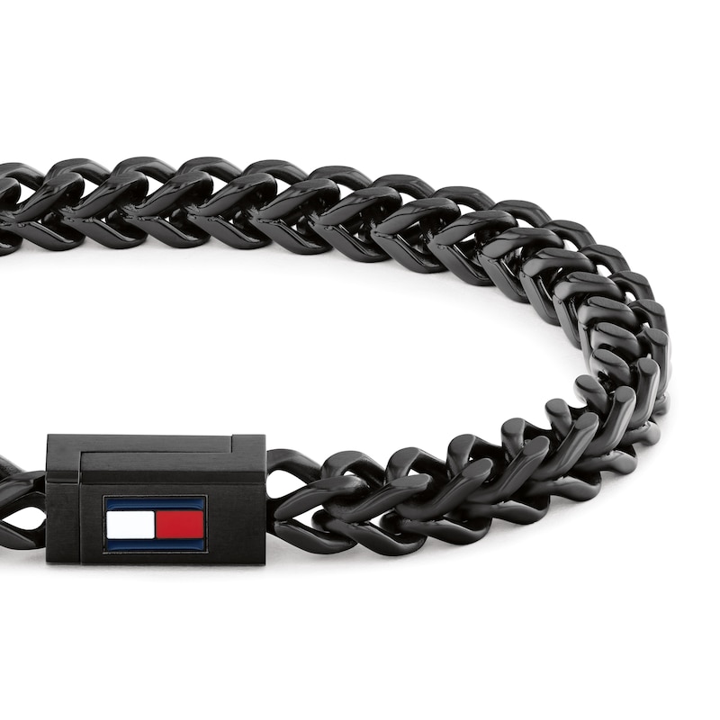 Main Image 2 of Tommy Hilfiger Men’s Black IP Chain Bracelet