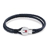 Thumbnail Image 1 of Tommy Hilfiger Men’s Blue Braided Leather Bracelet