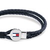 Thumbnail Image 2 of Tommy Hilfiger Men’s Blue Braided Leather Bracelet