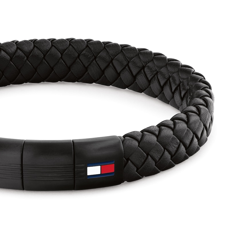 Main Image 2 of Tommy Hilfiger Men’s Black Braided Bracelet