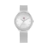 Thumbnail Image 1 of Tommy Hilfiger 32mm Women's Silver Sunray Dial Stainless Steel Mesh Watch with Crystal Bezel