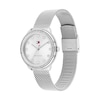 Thumbnail Image 2 of Tommy Hilfiger 32mm Women's Silver Sunray Dial Stainless Steel Mesh Watch with Crystal Bezel