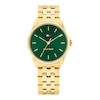 Thumbnail Image 1 of Tommy Hilfiger 30mm Women's Emerald Green Sunray Dial Gold-Plated Bracelet Watch