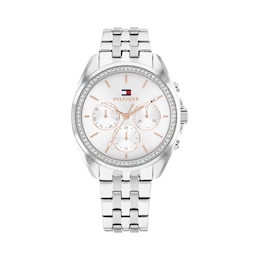 Tommy Hilfiger 36mm Women's Silver Sunray Dial Stainless Steel Bracelet Watch