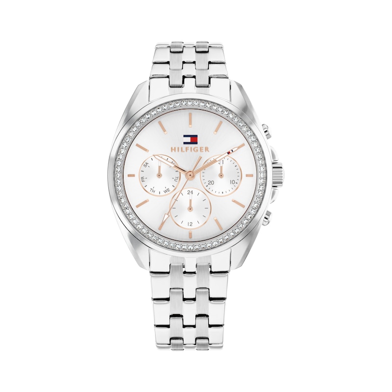 Main Image 1 of Tommy Hilfiger 36mm Women's Silver Sunray Dial Stainless Steel Bracelet Watch