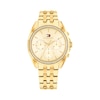 Thumbnail Image 1 of Tommy Hilfiger 36mm Women's Gold Sunray Dial Gold-Plated Bracelet Watch