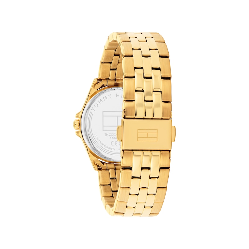 Main Image 3 of Tommy Hilfiger 30mm Women's Pink Sunray Dial Gold-Plated Bracelet Watch