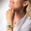 Thumbnail Image 4 of Tommy Hilfiger 24mm Women's Emerald Green Sunray Dial Gold-Plated Bracelet Watch