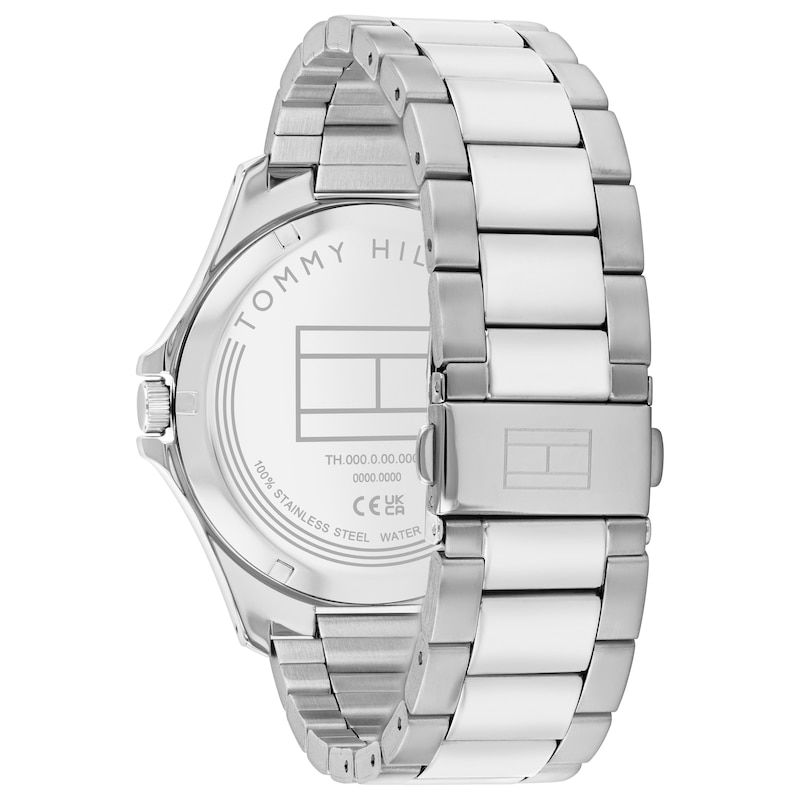 Main Image 3 of Tommy Hilfiger 43mm Men's Green Textured Sunray Dial Stainless Steel Bracelet Watch