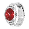 Thumbnail Image 2 of Tommy Hilfiger 43mm Men's Red Textured Sunray Dial Stainless Steel Bracelet Watch