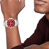 Thumbnail Image 4 of Tommy Hilfiger 43mm Men's Red Textured Sunray Dial Stainless Steel Bracelet Watch
