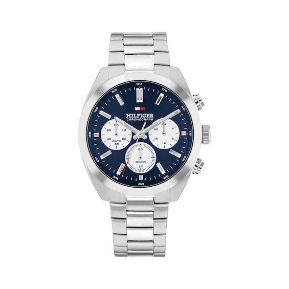 Tommy Hilfiger Men's Steel/Silver 50M Blue/Silver Chronograph Bracelet Watch - W95380 1710722 - Image 10