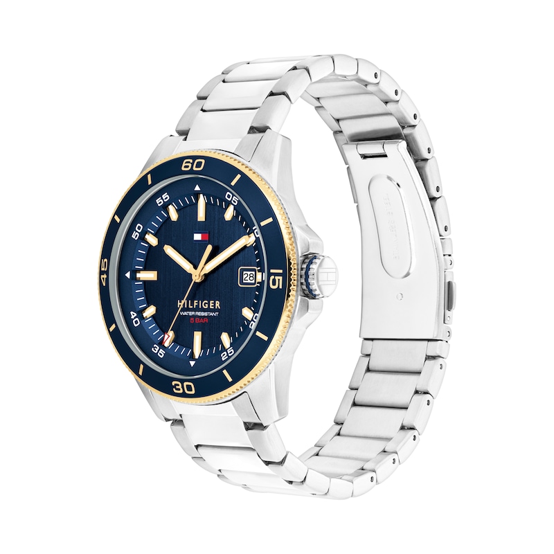 Main Image 2 of Tommy Hilfiger 43mm Men's Navy Blue Dial Stainless Steel Bracelet Watch