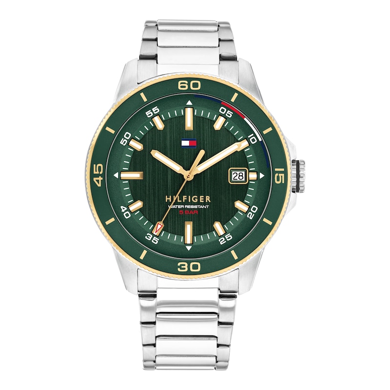 Main Image 1 of Tommy Hilfiger 43mm Men's Emerald Green Dial Stainless Steel Bracelet Watch