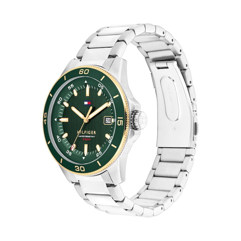 Main Image 2 of Tommy Hilfiger 43mm Men's Emerald Green Dial Stainless Steel Bracelet Watch