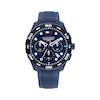 Thumbnail Image 1 of Tommy Hilfiger 44mm Men's Navy Blue Dial Navy Blue Silicone Watch