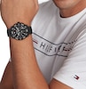 Thumbnail Image 4 of Tommy Hilfiger 44mm Men's Navy Blue Dial Black Silicone Watch