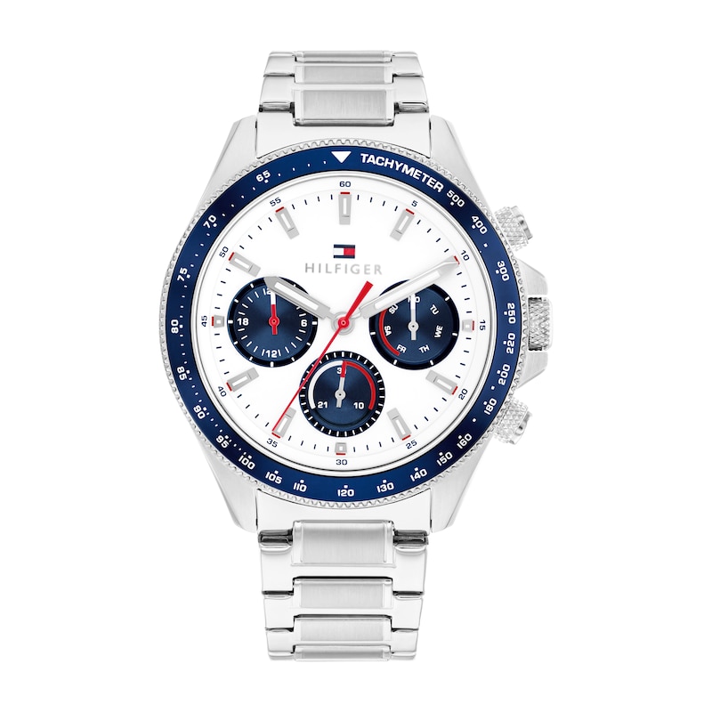 Main Image 1 of Tommy Hilfiger 44mm Men's White Dial Stainless Steel Bracelet Watch